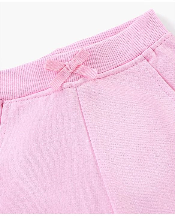 Babyhug Full Length Cotton Lounge Pants Learn Dance Print - Pink