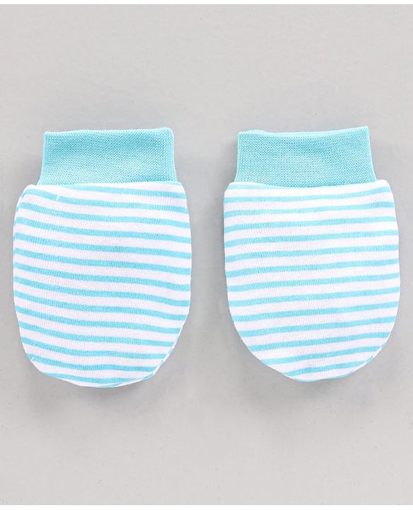 Babyhug 100% Cotton Mittens Heart Print Pack Of 3 - Pink