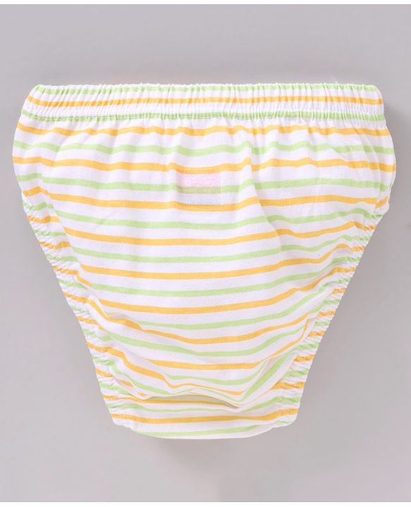 Babyhug Cotton Antibacterial Stripes & Animal Print Briefs Pack Of 3 - Multicolor