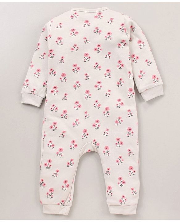 Babyhug 100% Cotton Knit Full Sleeves Romper Koala & Floral Print Pack of 2 - Multicolour