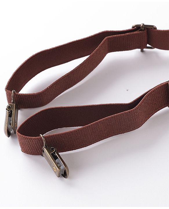 Babyhug Bow and Suspender Set Solid Color - Brown