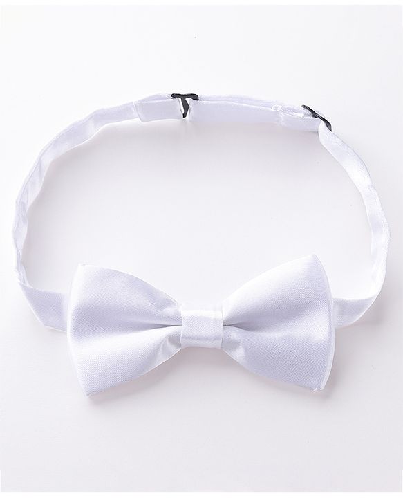 Babyhug Bow And Suspender Set - White