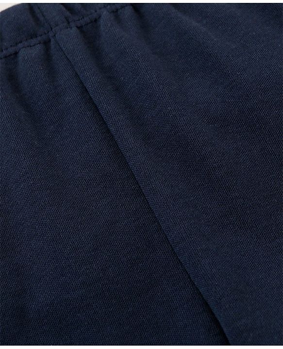 Babyhug Cotton Full Length Solid Colour Lounge Pant - Navy Blue