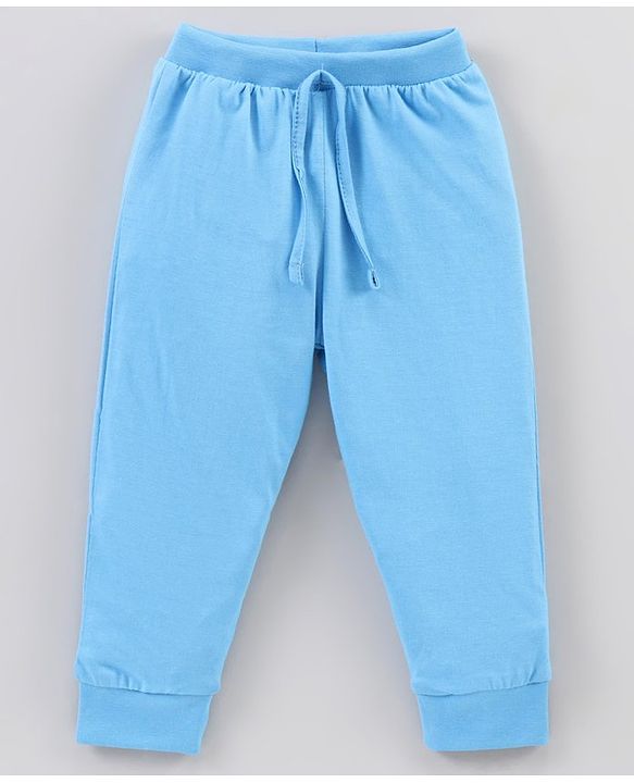 Babyhug Full Length Solid Colour and Camouflage Lounge Pants Pack of 2 - Blue