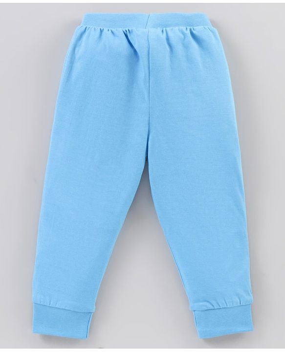 Babyhug Full Length Solid Colour and Camouflage Lounge Pants Pack of 2 - Blue