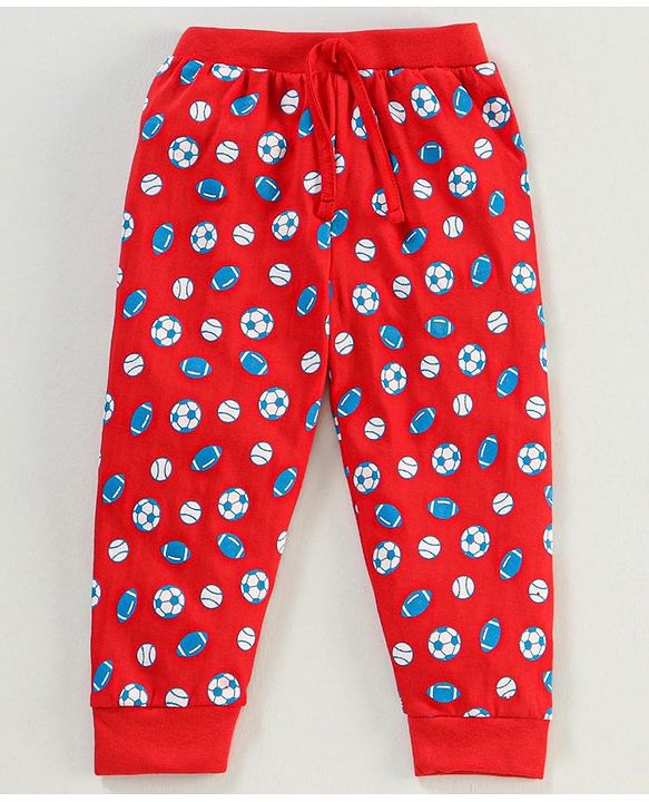 Babyhug Full Length Lounge Pant Ball Print Pack of 3 - Multicolor