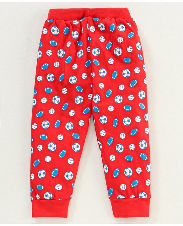 Babyhug Full Length Lounge Pant Ball Print Pack of 3 - Multicolor