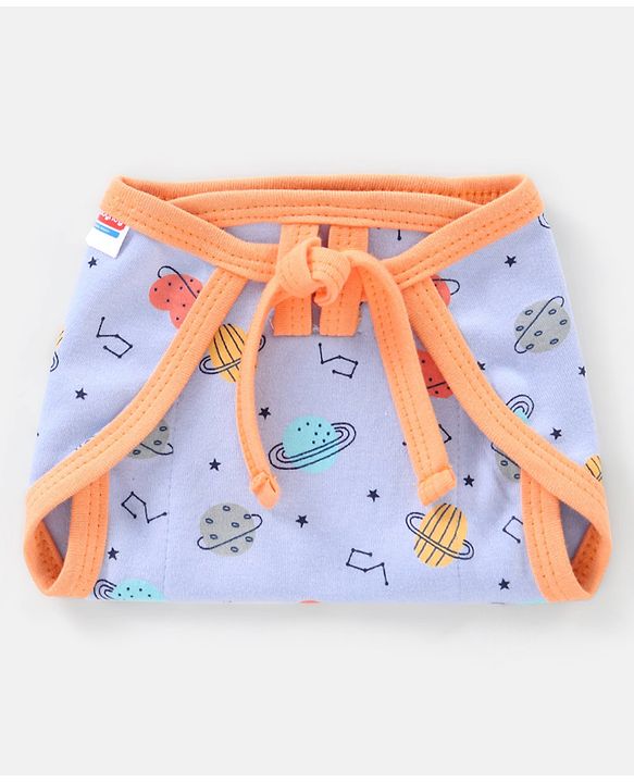 Babyhug Interlock Dyed Printed Cloth Nappies Extra Small Set of 5 - Multicolour