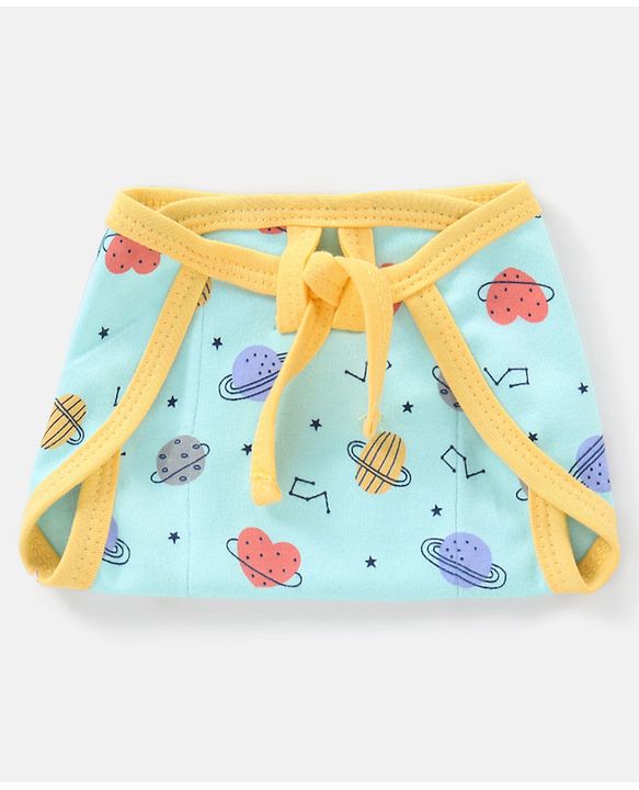 Babyhug Interlock Dyed Printed Cloth Nappies Extra Small Set of 5 - Multicolour