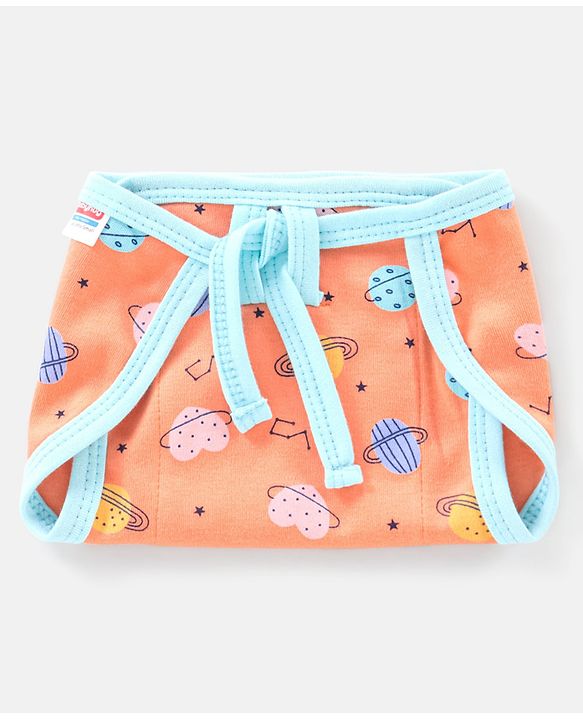 Babyhug Interlock Dyed Printed Cloth Nappies Extra Small Set of 5 - Multicolour