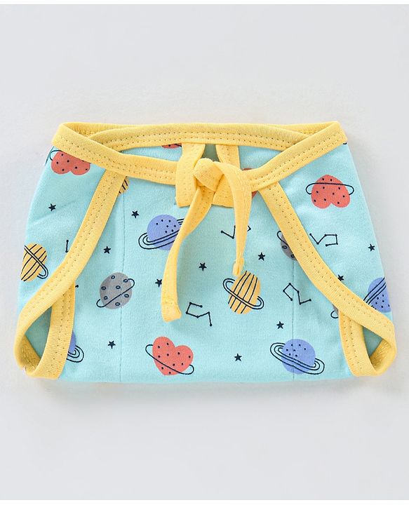 Babyhug Interlock Dyed Printed Cloth Nappies Extra Small Set of 5 - Multicolour