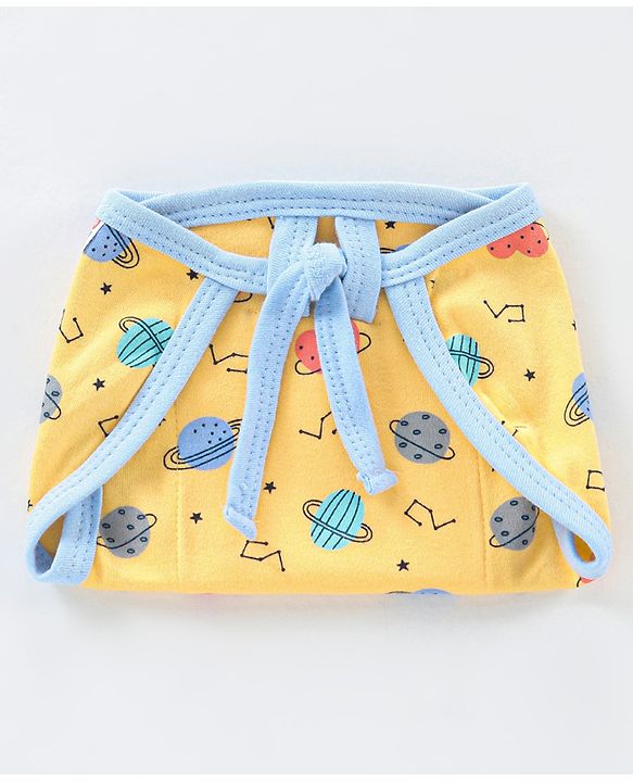 Babyhug Interlock Dyed Printed Cloth Nappies Extra Small Set of 5 - Multicolour
