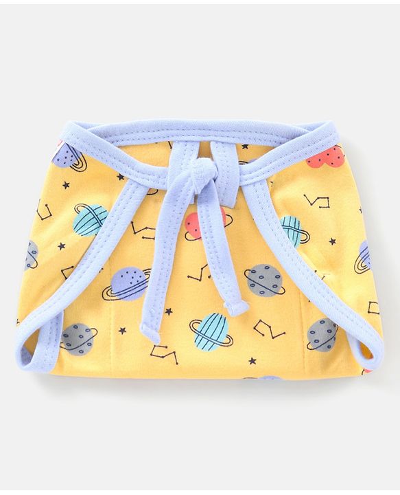Babyhug Interlock Dyed Printed Cloth Nappies Extra Small Set of 5 - Multicolour