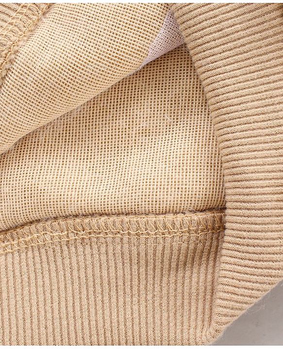Babyhug Knit Full Sleeves Sweatshirt Puppy Face Design - Brown