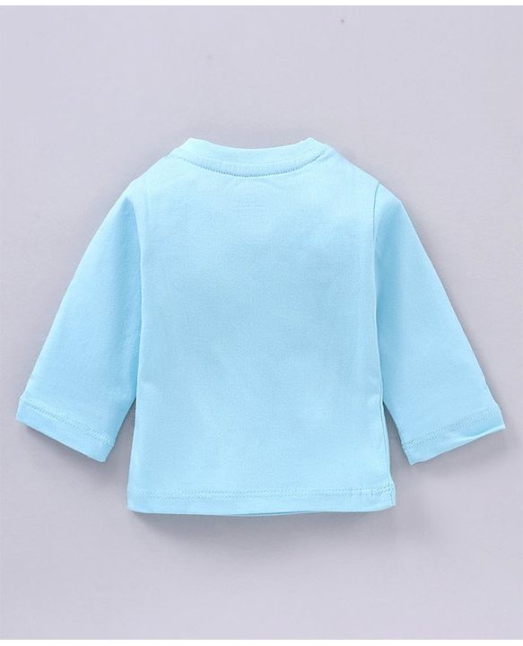 Babyhug Full Sleeves T-shirt Olaf Print - Light Blue