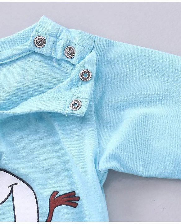 Babyhug Full Sleeves T-shirt Olaf Print - Light Blue