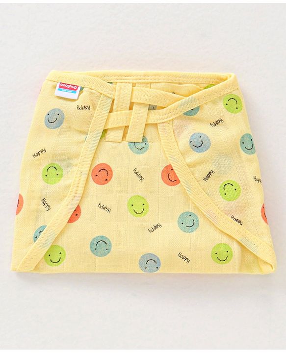 Babyhug Muslin Cotton Dyed Printed Cloth Nappies Extra Small Set of 5 - Multicolour