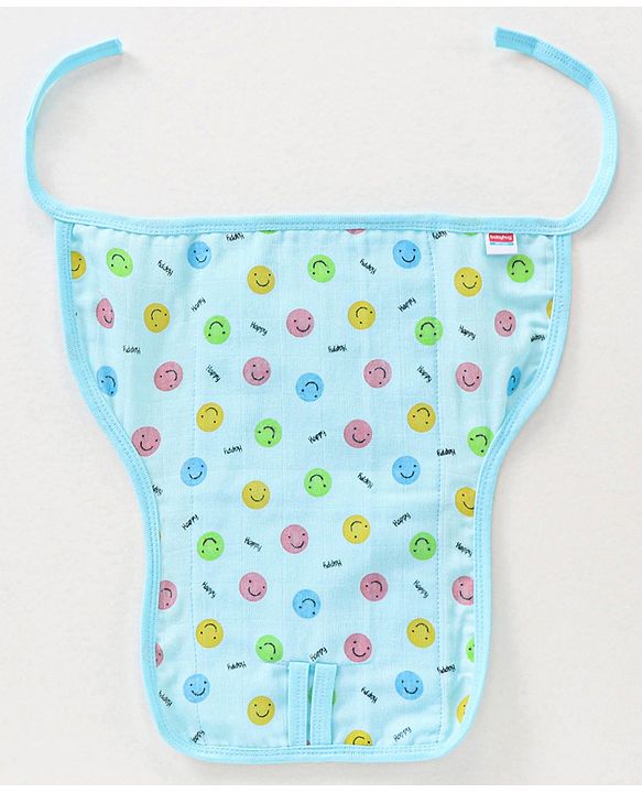Babyhug Muslin Cotton Dyed Printed Cloth Nappies Extra Small Set of 5 - Multicolour