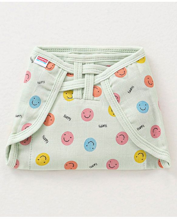 Babyhug Muslin Cotton Dyed Printed Cloth Nappies Extra Small Set of 5 - Multicolour