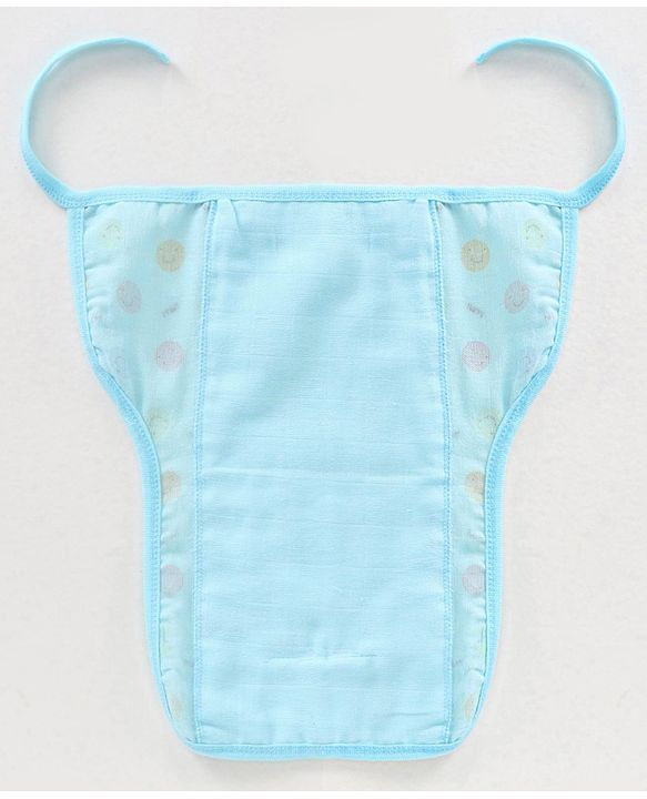 Babyhug Muslin Cotton Dyed Printed Cloth Nappies Extra Small Set of 5 - Multicolour