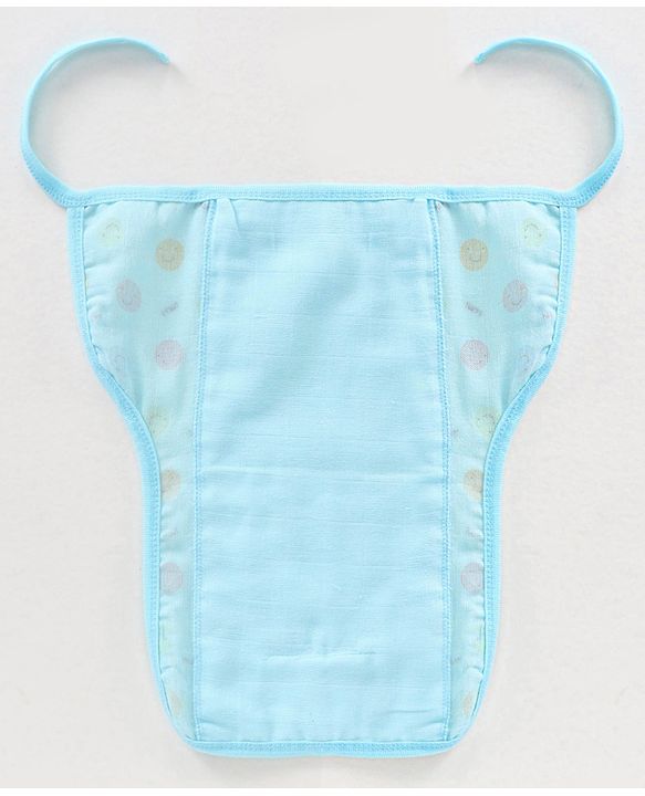 Babyhug Muslin Cotton Dyed Printed Cloth Nappies Extra Small Set of 12 - Multicolour