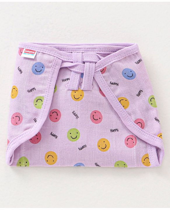 Babyhug Muslin Cotton Dyed Printed Cloth Nappies Extra Small Set of 12 - Multicolour