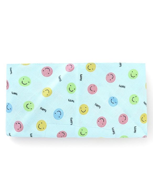 Babyhug Muslin Cloth Nappy Smiley Print Large Set Of 5 - Multicolor