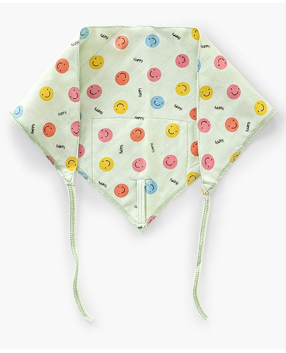 Babyhug Muslin Cloth Nappy Smiley Print Large Set Of 5 - Multicolor
