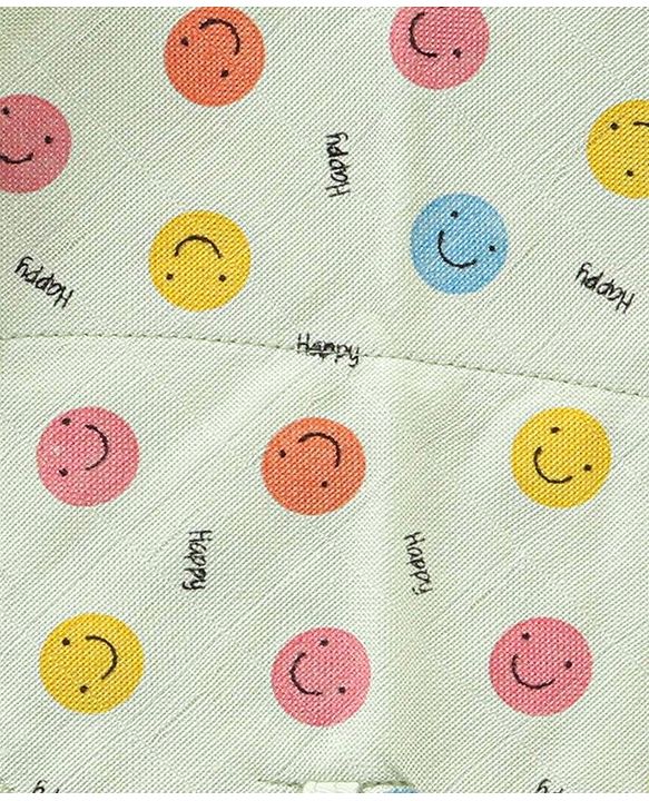 Babyhug Muslin Cloth Nappy Smiley Print Large Set Of 5 - Multicolor