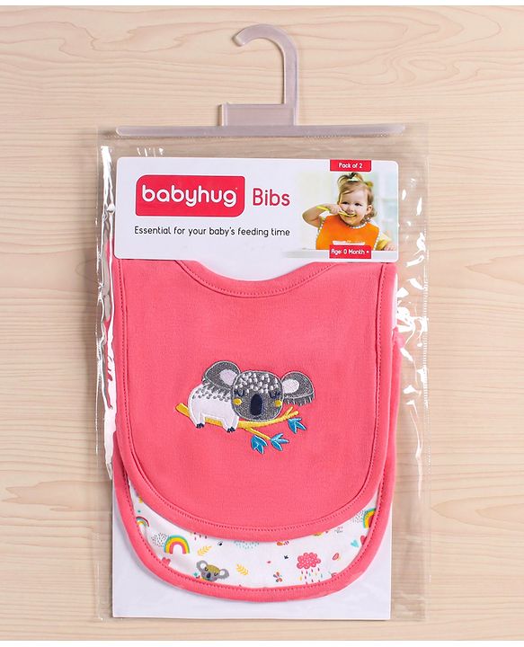 Babyhug Cotton Snap Buttons Closure Bear Print Pack of 2 - Blue & White