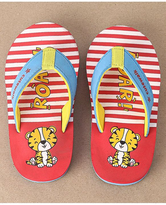 Cute Walk by Babyhug Flip Flops Tiger Print - Pink