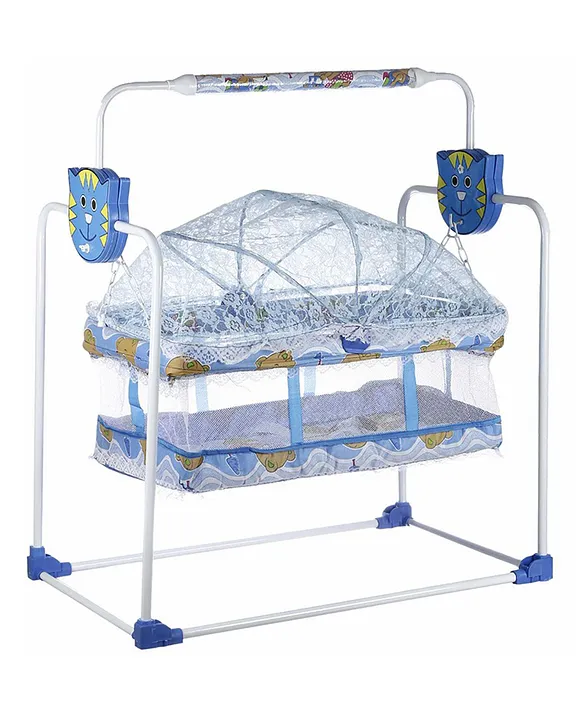 Maanit New Born Baby Cradle Baby Swing Baby Palna with Mosquito Net Bassinet Blue Online in India Buy at Best Price from FirstCry 11835663