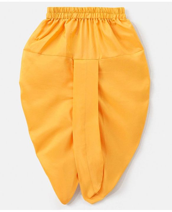 Babyhug Full Sleeves Embroidered Kurta and Dhoti Set - Blue & Yellow