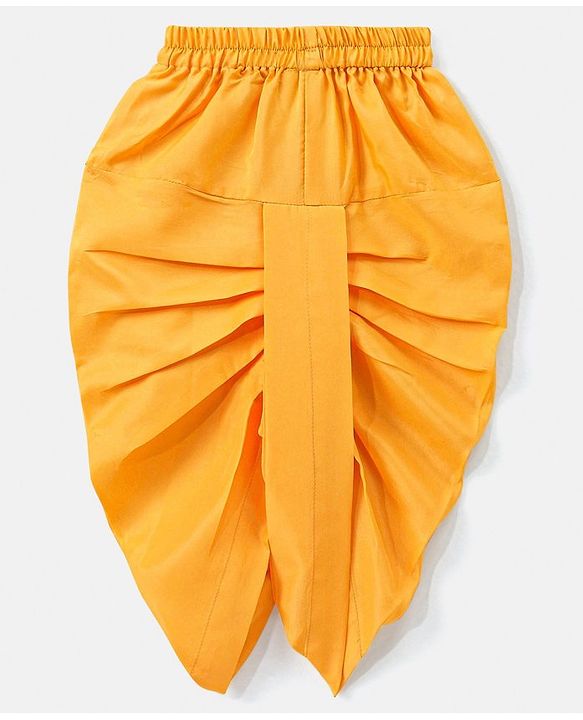 Babyhug Full Sleeves Embroidered Kurta and Dhoti Set - Blue & Yellow