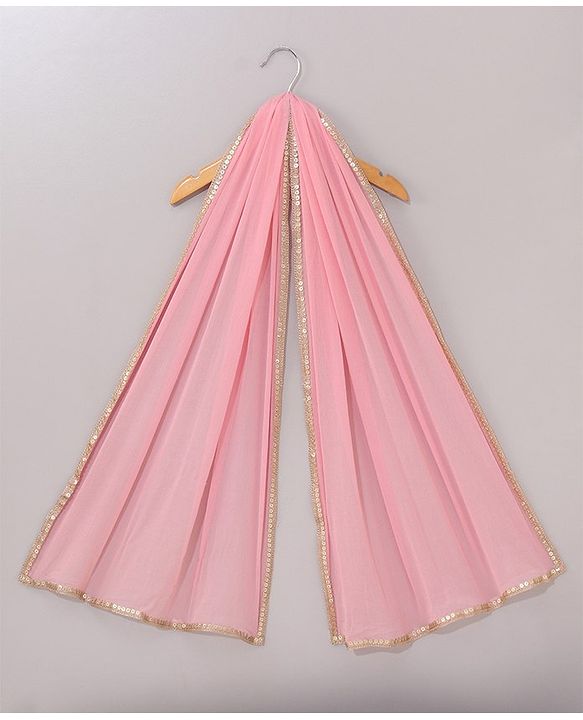 Babyhug Sleeveless Choli & Lehenga Set with Dupatta Floral Embroidered - Peach