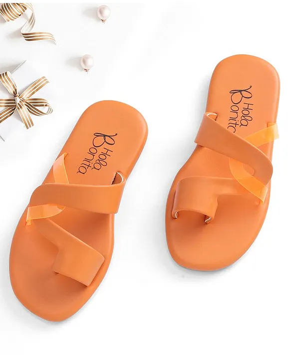 Orange cheap jelly sandals