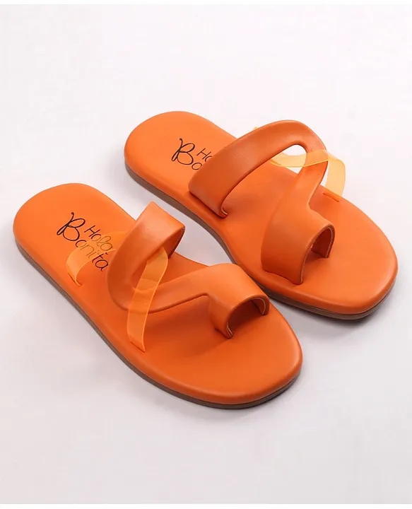 Orange flip flops discount womens