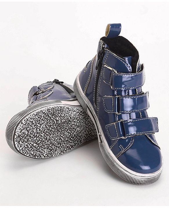 Pine Kids Winter Boots With Velcro & Zip Closure - Blue