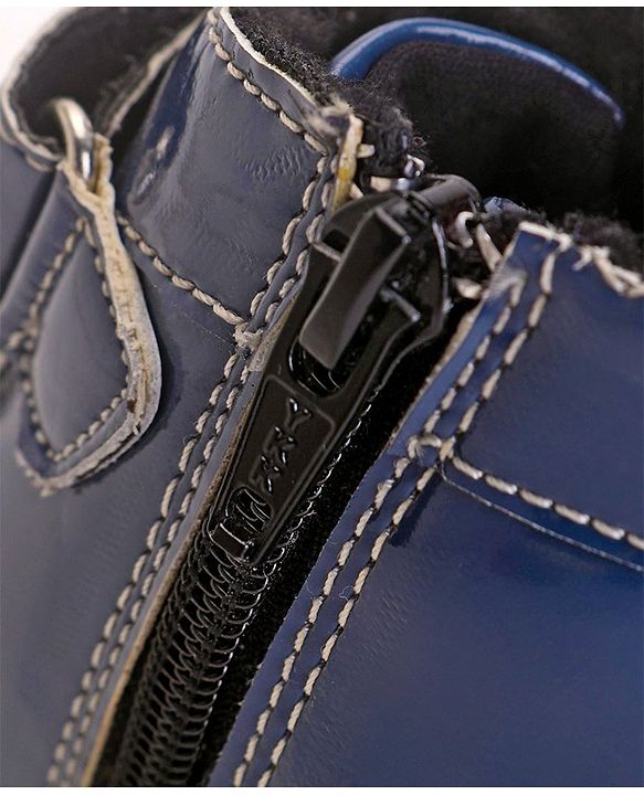 Pine Kids Winter Boots With Velcro & Zip Closure - Blue