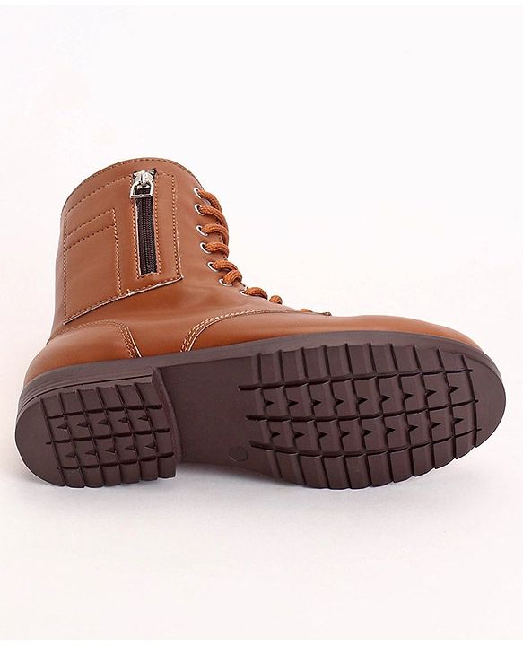 Pine Kids Winter Boots With Zipper & Lace Closure - Green