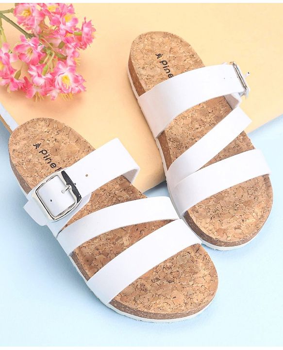 Pine Kids Slip On Sandals with Cork Footbed - Navy