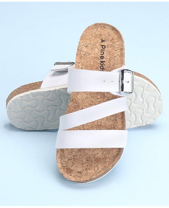 Pine Kids Slip On Sandals with Cork Footbed - Navy