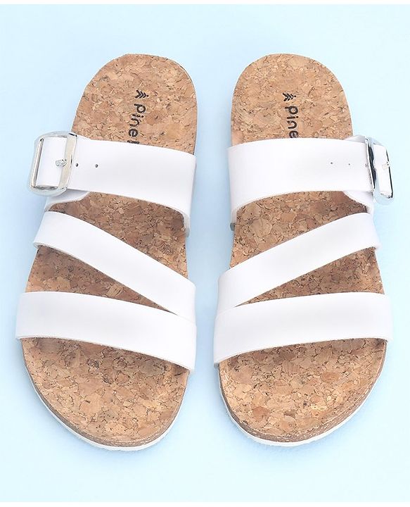 Pine Kids Slip On Sandals with Cork Footbed - Navy