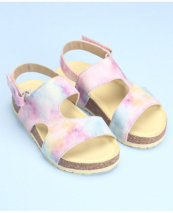 Pine Kids Velcro Closure Sandal Marble Print - Multicolour