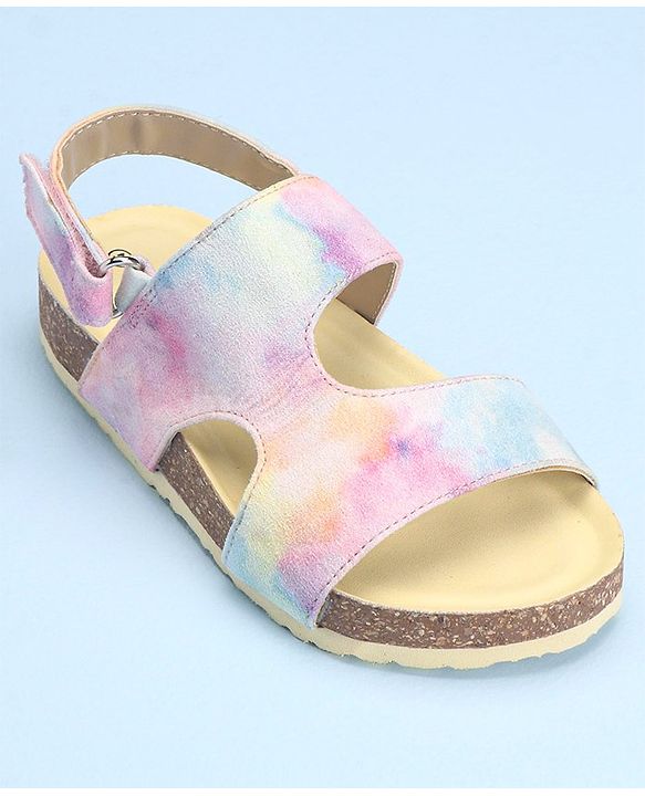 Pine Kids Velcro Closure Sandal Marble Print - Multicolour
