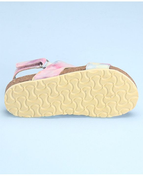 Pine Kids Velcro Closure Sandal Marble Print - Multicolour