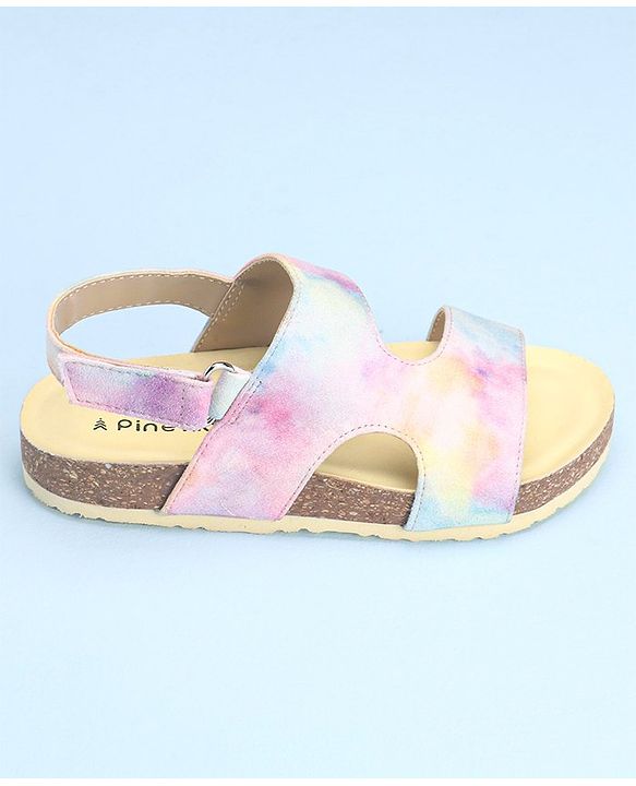 Pine Kids Velcro Closure Sandal Marble Print - Multicolour
