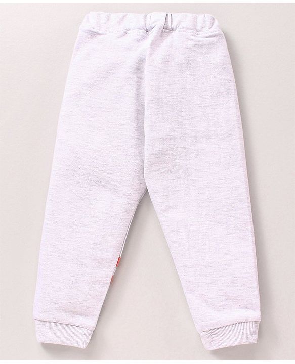 Babyhug 100% Cotton Hooded T-Shirt And Lounge Pant Football Print - Orange Ecru