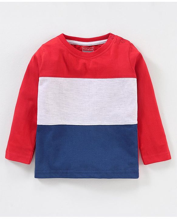 Babyhug Full Sleeves Tee Text Print Pack of 3 - Red White
