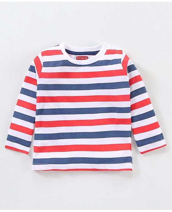 Babyhug Full Sleeves Tee Text Print Pack of 3 - Red White